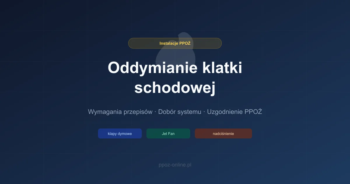 Klapa dymowa na dachu klatki schodowej budynku wielorodzinnego